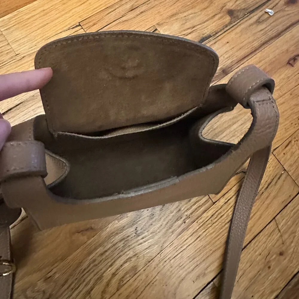 Cuyana Pebbled Leather Mini Bag in Tan - Picture 5 of 5